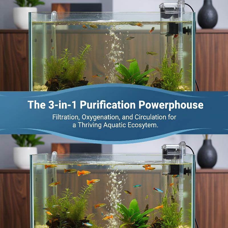 Aquarium Fish Keeping - Sırt Tipi Akvaryum Filtresi Sessiz Çalışan