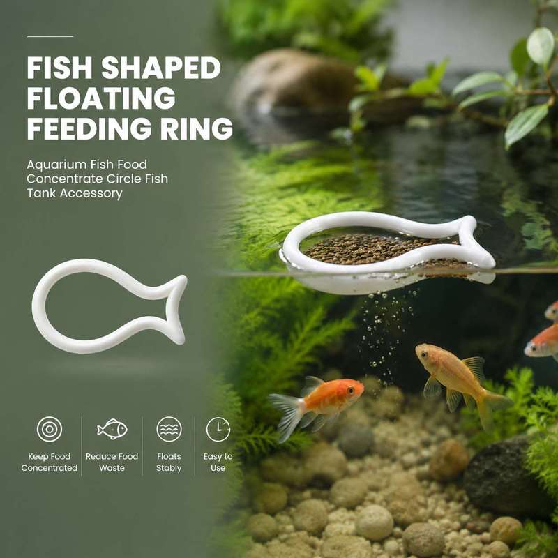 Aquarium Fish Medicine - Balık Şeklinde Yüzen Besleme Halkası Akvaryum
