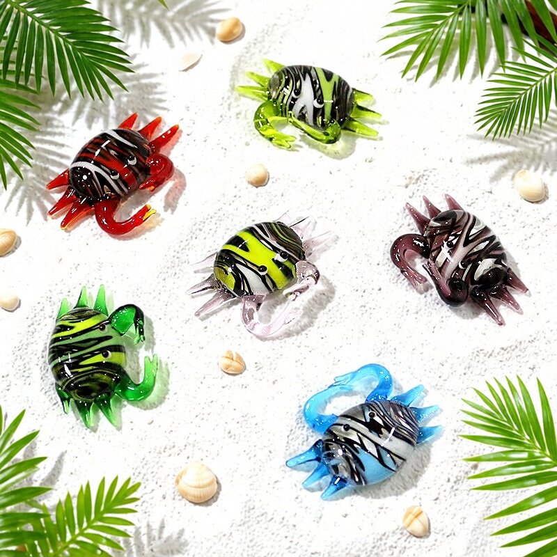 Aquarium Fish Marine - El Yapımı Sevimli Mini Cam Yengeç